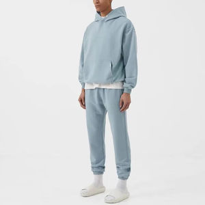 OEM personalizado 100% algodón de manga larga sudaderas con capucha pulóver peso pesado sin cuerdas liso 320gsm polar tela Sudadera con capucha para los hombres - Product Image 3