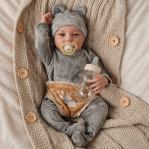 Poupée Reborn Babeside 20'' Noah, poupée garçon, tête peinte, corps en vinyle, poupée de mode, mini jouet en peluche - Product Image 3