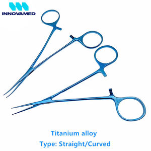 Fórceps Kelly hemostáticos de titanio, juego de instrumentos quirúrgicos oftálmicos curvos rectos, fórceps Kelly hemostáticos de acero inoxidable Natural - Product Image 5