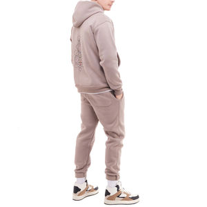 Ensemble de survêtement streetwear personnalisé avec broderie, sweat-shirt et pantalon de jogging amples, effet délavé, pour homme - Product Image 5