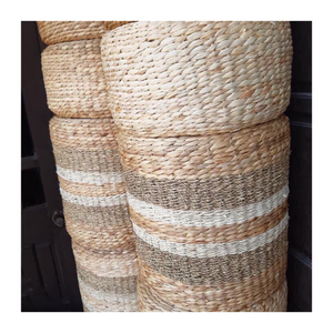 Venta al por mayor cojín de jacinto de agua natural-Cojín de asiento ecológico hecho a mano para distribuidores y proyectos de decoración de interiores - Product Image 5