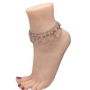 Cadena de tobillo con cascabel personalizada y a la moda, con borlas onduladas, para mujer. - Product Image 2