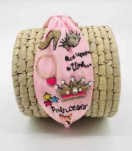Princess Crown Hand Embroidered <b>Headbands</b> All Hand <b>Beaded</b> with Soft Cushioned Fit Easy to Wear - Product Image 1