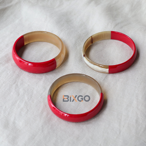 Bracelet de manchette en corne de buffle laqué couleur artisanale commandes en gros personnalisées acceptées directement du Vietnam - Product Image 4