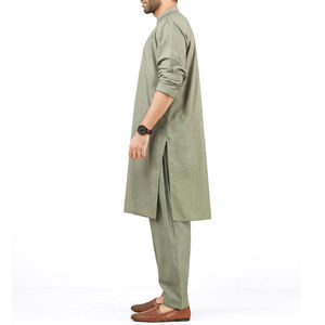 Usine en gros de haute qualité hommes décontracté Shalwar Kameez robe nouveau Design 100% coton fait hommes Salwar vêtements - Product Image 6