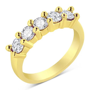 Bague élégante en or jaune 10K, 14K, 18K avec diamant de laboratoire certifié GIA, taille ronde, bijoux de luxe durables pour femmes - Product Image 3