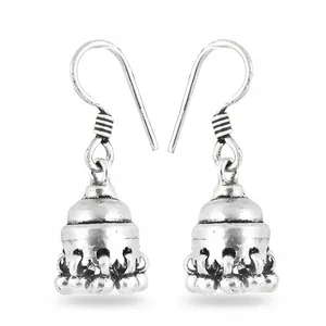 Boucles d'oreilles pendantes en argent sterling 925, style culturel indien, pour femmes, luxe, hypoallergéniques, détails complexes, usage quotidien, bijoux à offrir - Product Image 2
