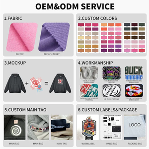 Chaqueta con capucha y cremallera personalizada Unisex Vintage lavado ácido estampado desgastado 100% algodón polar invierno cremallera completa Vintage Sudadera con capucha - Product Image 6