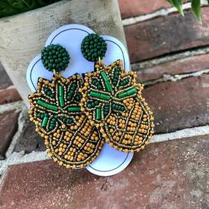 Pendientes de cuentas bohemias con flecos en cascada Andy de diseño turquesa, regalo de joyería único - Product Image 2