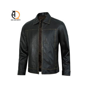 Chaqueta de Cuero Nueva de Otoño e Invierno, Chaqueta de Cuero Entallada, Chaqueta de Cuero Genuino de Motocicleta al por Mayor - Product Image 4