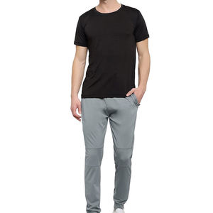 Pantalons pour hommes avec logo personnalisé, coton de haute qualité, couleur unie, style décontracté, avec cordon de serrage, entièrement personnalisables - Product Image 3