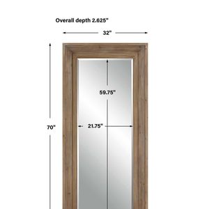 Espejo de Cuerpo Entero Grande, Rústico y Decorativo, de Madera Natural, Hecho a Mano, Ecológico, con Marco Rectangular, para Dormitorio - Product Image 5