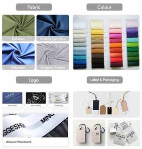 Pantalon de survêtement à rayures baggy et jambes larges en coton éponge français respirant 370 g/m² avec logo personnalisé, poche arrière - Product Image 5