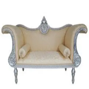 Asiento de boda de madera sólida, sillón de amor, trono, Rey y Reina, Loveseat, muebles de Hotel blancos, 2 asientos