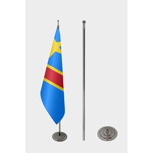 Congo Custom Indoor <b>Flag</b> Digital Printing Aluminum <b>Pole</b> Silk Polyester Material <b>for</b> Automotive Insurance Education Custom Logo - Product Image 2