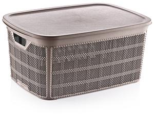 Caja de Almacenamiento Rectangular de Plástico Resistente AFOSSA de 18L con Tapa, Fabricante Directo, Organizador Multiusos Hecho en Turquía - Product Image 3