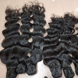 Extensions de tissage de cheveux humains vierges 100% Bundles de cheveux ondulés vietnamiens de qualité supérieure avec fermeture à lacet HD frontale - Product Image 1