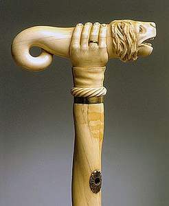 REASONS Price Adjustable Wooden Cane with Multiple Knots Strong Wooden Walking <b>Stick</b> for Elders by Standard International - Product Image 3