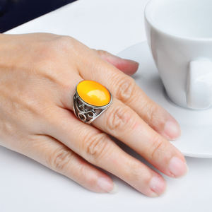 Anillo de humor de joyería de cambio de color con ajuste de bisel Estilo clásico - Product Image 3