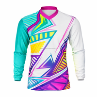 Maillot de motocross léger en mesh respirant à manches longues, anti-UV, pour adultes, été, 1 pièce, vente en gros OEM