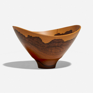 Bol en bois de noyer unique fait à la main, pièce d'art, décoration vintage de designer, centre de table moderne, décoration de la maison, plat de service en vente - Product Image 1