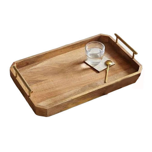 Bandeja de madera redonda de alta calidad para decoración del hogar, estilo de arte moderno, regalo de celebración festiva estándar superior, temporada de Navidad - Product Image 5