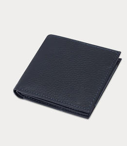 Directo de fábrica al por mayor RFID logotipo personalizado cuero genuino hombres ligero Premium tarjetero diseñador cartera pliegue corto - Product Image 2