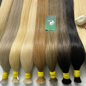 Vente en gros 100% naturel brut vierge couleurs cheveux humains haute qualité en vrac extensions de cheveux humains - Product Image 4