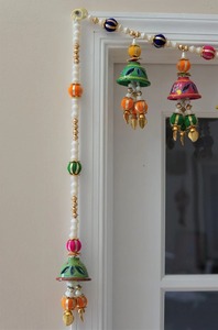Decoración del hogar con cuentas bohemias indias, ventana, colgante de puerta de carillón de viento, puerta India Bandhanwar, Diwali étnico y entrada de puerta Toran - Product Image 2