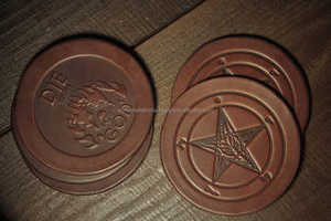 Dessous de verre attrayant en acier inoxydable de forme ronde avec support parfait pour le thé et le café - Product Image 4