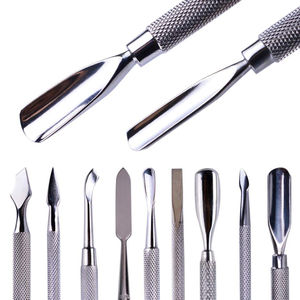 Empujador de Cutículas Profesional de Acero Inoxidable, Punta Cuadrada Afilada, Manicura de Precisión, Eliminación de Piel Muerta, Reutilizable, Logotipo Personalizado - Product Image 4