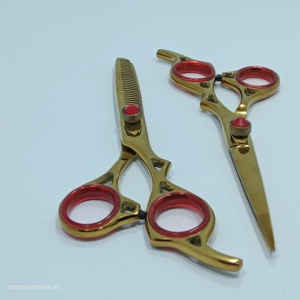 Juego de tijeras de corte de pelo para diestros de 28 dientes de plata de acero inoxidable de alta calidad, estilistas de borde de afeitar, uso de salón Pentax nuevo - Product Image 1