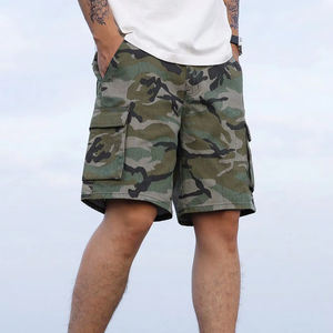 Pantalones cortos de hombre personalizados Pantalones cortos de mezclilla cargo Lavado claro y oscuro con patrón de camuflaje Pantalones cortos casuales de talla grande Tela de alta calidad - Product Image 6