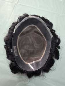 Autrichien Taz Hair Bangladesh Perruque de toupet de cheveux humains mono de qualité supérieure avec corps naturel et styles de vagues profondes Prothesis - Product Image 2