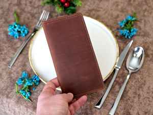 Porta billetes de cuero negro elegante para logotipo de hotel y restaurante en relieve Diseño duradero y elegante 2017 - Product Image 5