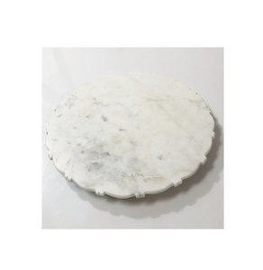 Pierre blanche marbre Lazy Susan vaisselle ronde de haute qualité décorer pierre paresseux Susan conceptions de luxe - Product Image 3