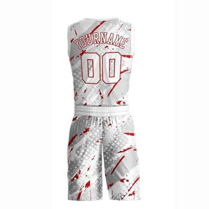 Ensembles d'uniformes de basketball de qualité supérieure, grandes tailles, 100 % polyester, antibactérien, séchage rapide, respirant, design par sublimation - Product Image 6