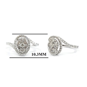 Bague de fiançailles classique en or blanc massif 18 carats avec diamants naturels, design torsadé, pour mariage et soirée, prix d'usine de haute qualité - Product Image 2