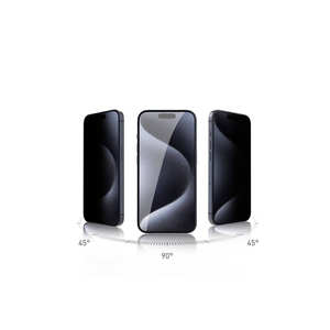 Protection d'écran en verre trempé SAFA Rika Series Netzy pour iPhone 15 Pro - Installation facile, anti-espionnage, anti-choc, 3D Radian - Product Image 5