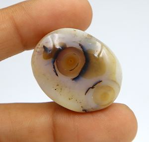 Cabujón de Ágata Natural, Corte Ovalado, Liso, 32X25X9MM, Piedra Preciosa para Joyería - Product Image 2