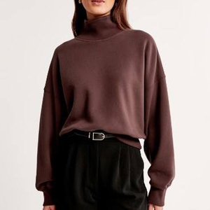 Women <b>Mock</b> <b>Neck</b> Sweatshirt Soft Stylish Knit <b>Top</b> Casual Wear Daily Fashion Winter Comfort Use Women <b>Mock</b> <b>Neck</b> Sweatshirt - Product Image 1