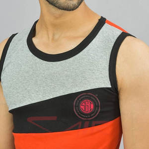 Camiseta sin mangas de algodón y fibra de bambú personalizada al por mayor para hombre, estilo casual, para gimnasio, ligera, de secado rápido y transpirable. - Product Image 5
