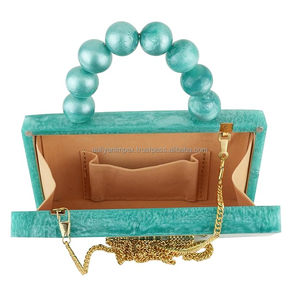 กระเป๋าคลัทช์มือสำหรับงานปาร์ตี้ทำจากเรซินหินอ่อนลายเรขาคณิตดีไซน์เนอร์แฟชั่น - Product Image 2