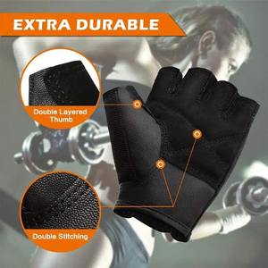 Guantes de fitness de gimnasio con logotipo personalizado de la mejor calidad Nuevo estilo Hecho de cuero Premium Tasa baja para deportes al aire libre Actividades de fitness - Product Image 6