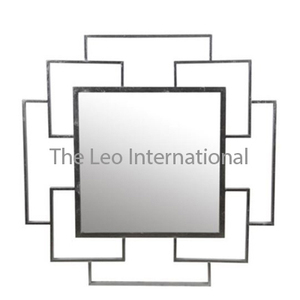 <b>Silver</b> Finished Metal Wall <b>Mirror</b> New Latest Designer Vanity <b>Mirror</b> for Home Decoration Handcrafted Metal Wall Art <b>Mirror</b> - Product Image 4