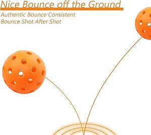 Giá rẻ tùy chỉnh chất lượng hàng đầu 40/26 lỗ trong nhà ngoài trời chuỗi bóng PE pickleball nhựa mái chèo tiêm đúc dưa quả bóng - Product Image 4