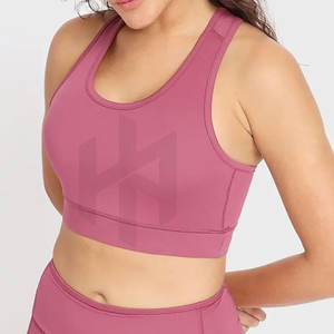 Sujetador deportivo transpirable de nuevo diseño para mujer con logotipo frontal sin mangas de secado rápido - Product Image 1