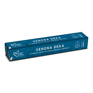 10 capsules de café italiennes en aluminium Verona Dek compatibles avec Nespresso* - Product Image 1