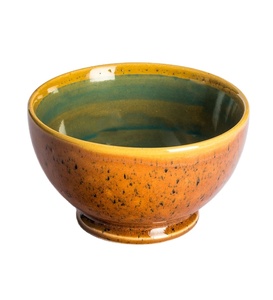 Tazón de cerámica esmaltado a mano, cuenco de cerámica para servir, tazón de cena, diseño de lujo, Casa, restaurante, usado - Product Image 1