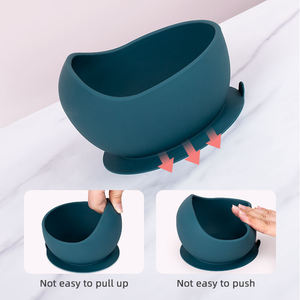 Antidérapant Forte Aspiration Silicone Toddler Bol De Nourriture Sans BPA Micro-ondes Sûr Bébé Plat D'alimentation Durable Écologique En Gros - Product Image 3